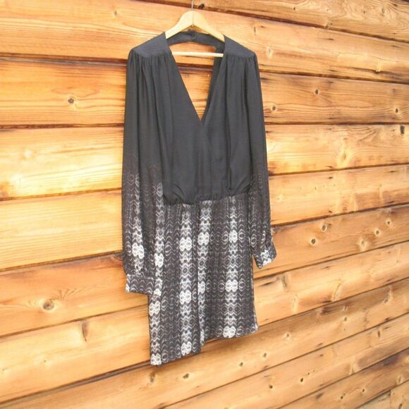 Parker Black Print Silk Lila Dress - Picture 3 of 8